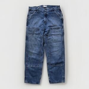 Carhartt Double Knee Denim Jeans B193 LVN Men's 36x34 Carpenter Y2K 90's Work